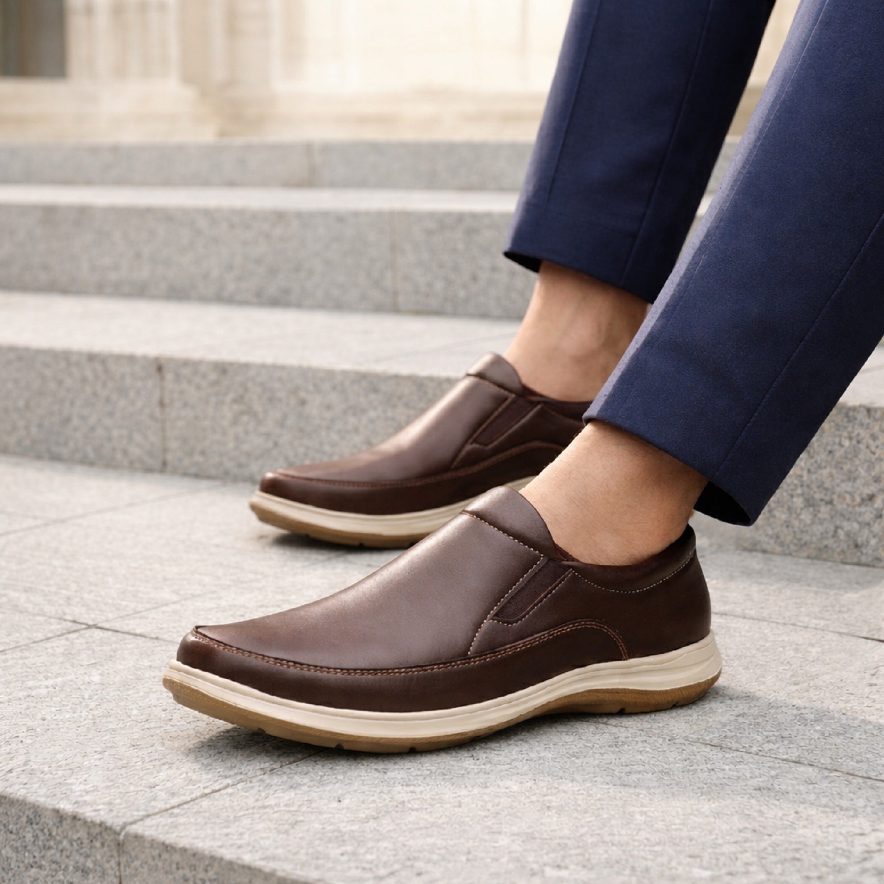 BAXXICO Mens Casual Slip On Shoes Durable Comfort for Office & Walking