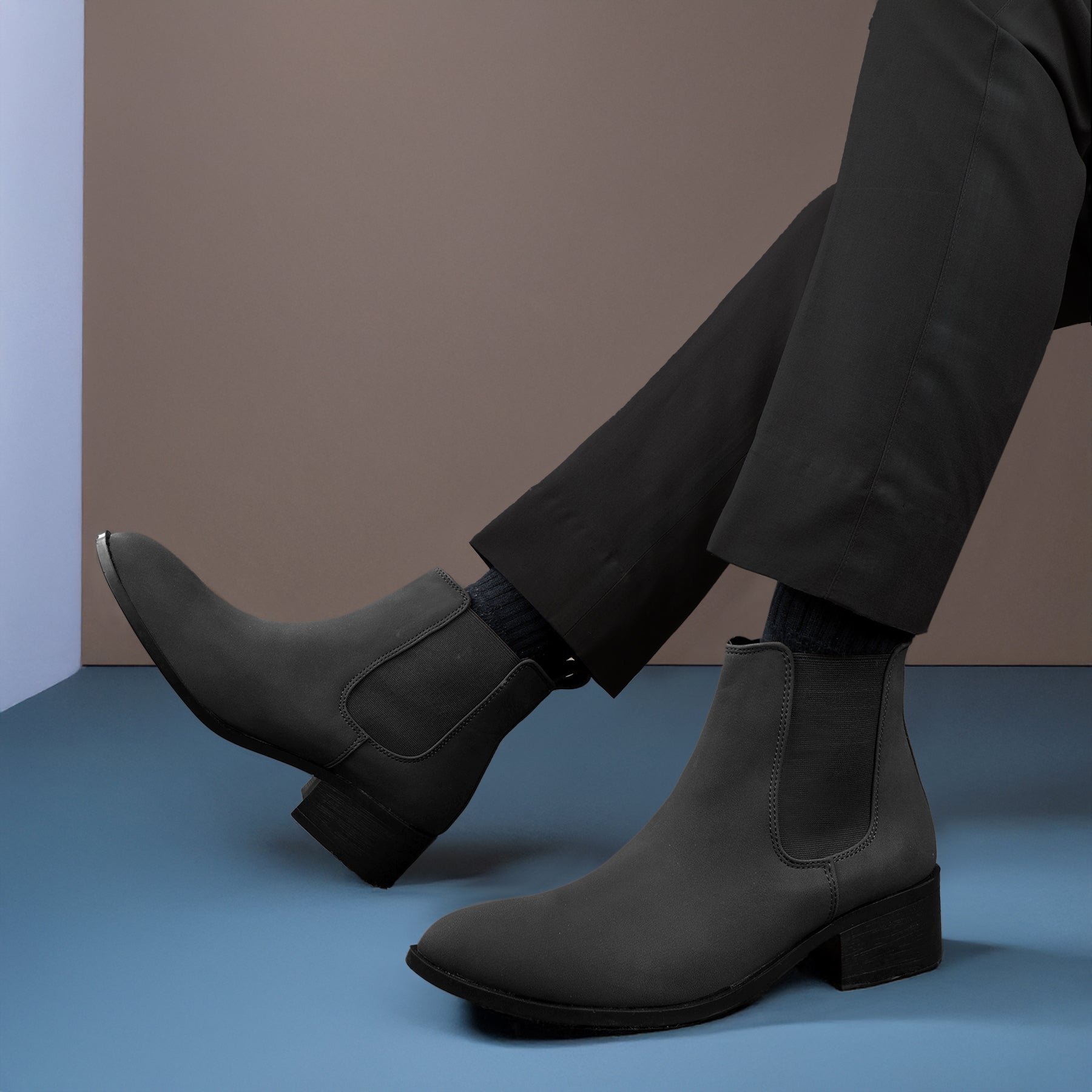 BAXXICO Smart Casual Mens Boots with 4.5cm Heel Height