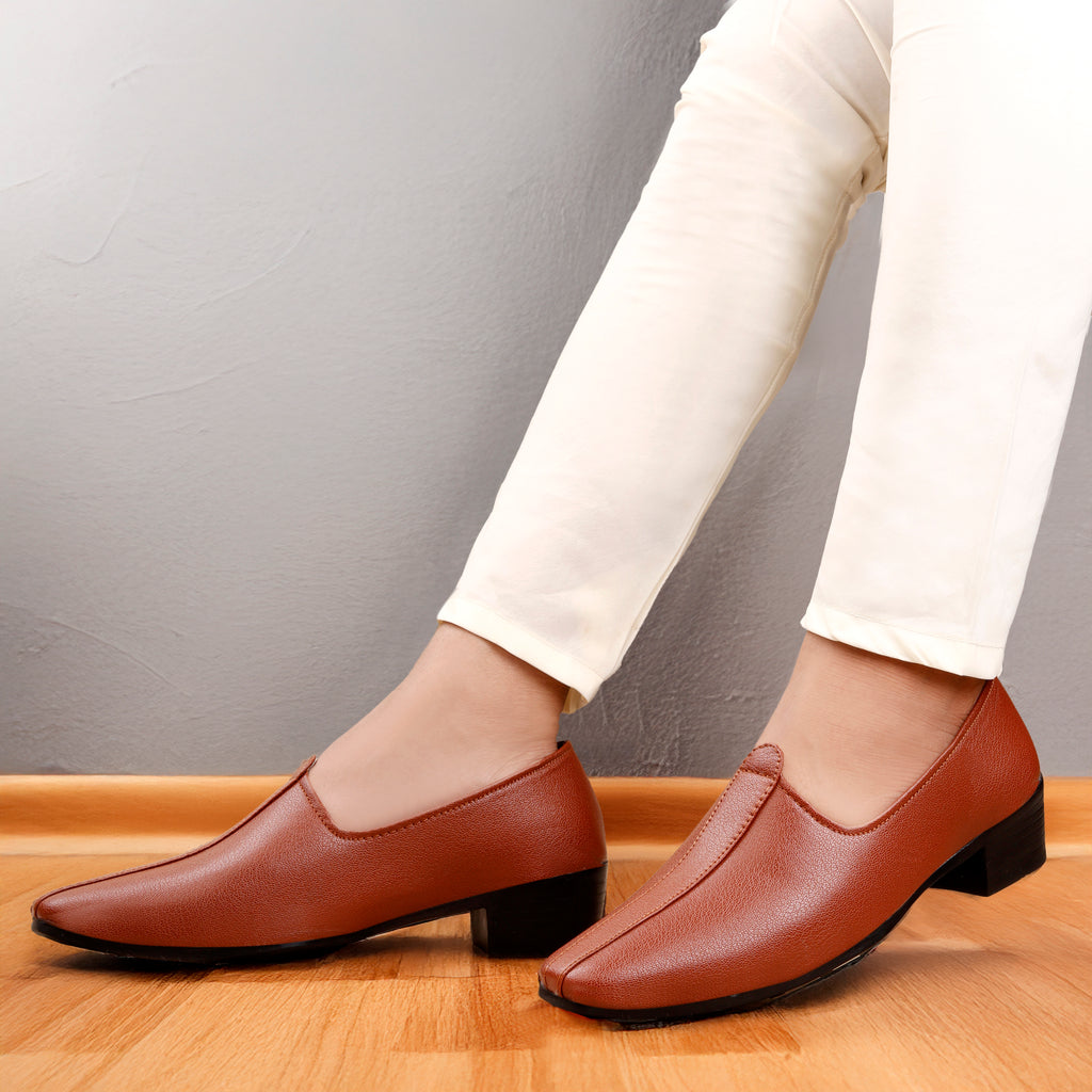 BAXXICO 2 Inch Height Increasing Mens Traditional Casual Punjabi Jutti