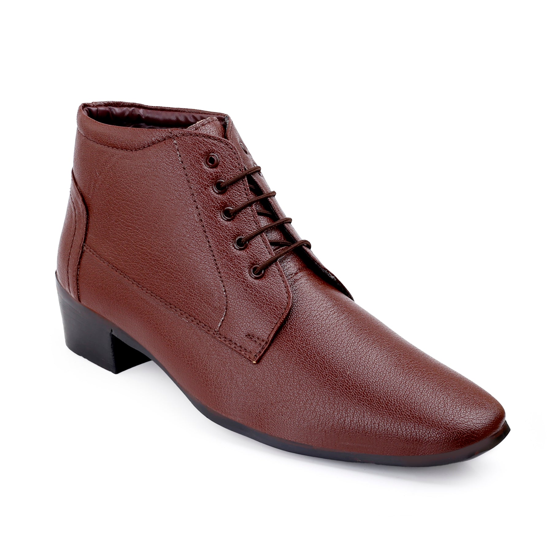 Mens Height Increasing Derby Faux Vegan Leather Formal Wear Boots