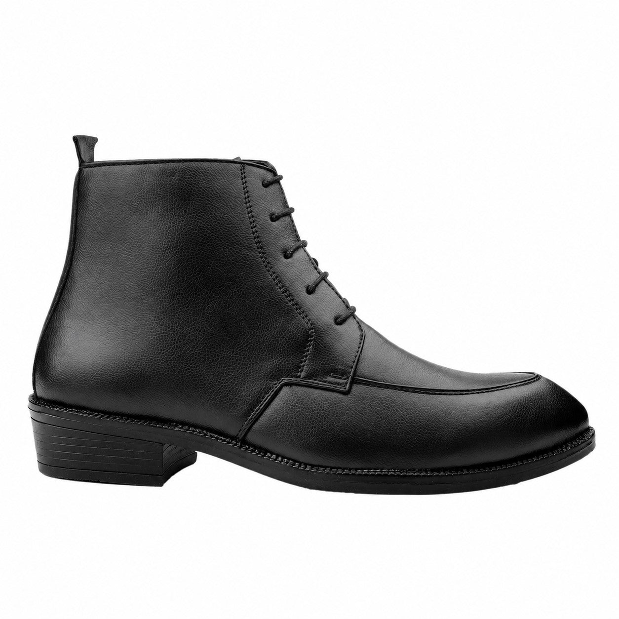 BAXXICO Mens Faux Leather Lace Up Ankle Boots with TPR Sole