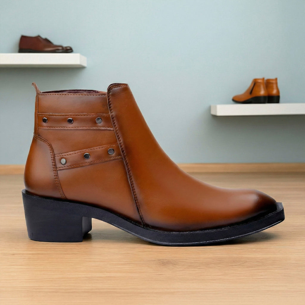 BAXXICO 2 Inch Height Lift Boots Stylish Elevator Footwear for Men