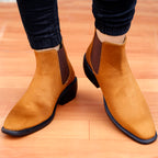 BAXXICO Mens Suede British Formal and Casual Wear Chelsea Boots