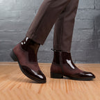BAXXICO Mens Premium Suede and Faux Leather Chelsea Boots
