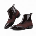 BAXXICO Mens Premium Suede and Faux Leather Chelsea Boots