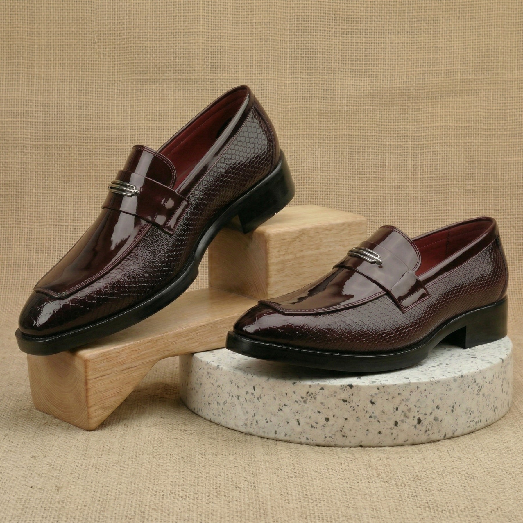 BAXXICO Luxury Party Wear Shoes with Elevated Heel Design for Men