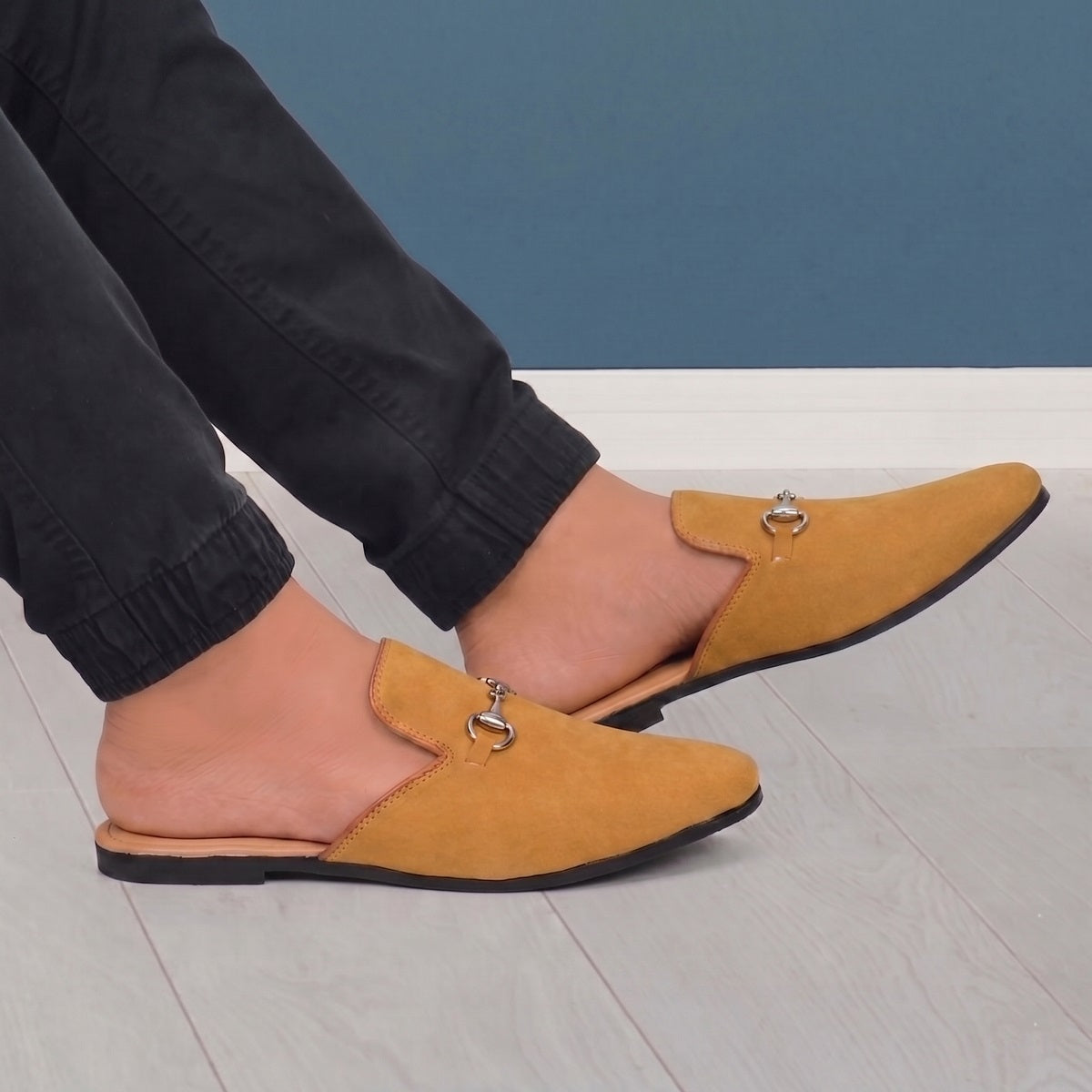 BAXXICO Mens Suede Material Latest Stylish Slip-on Mules