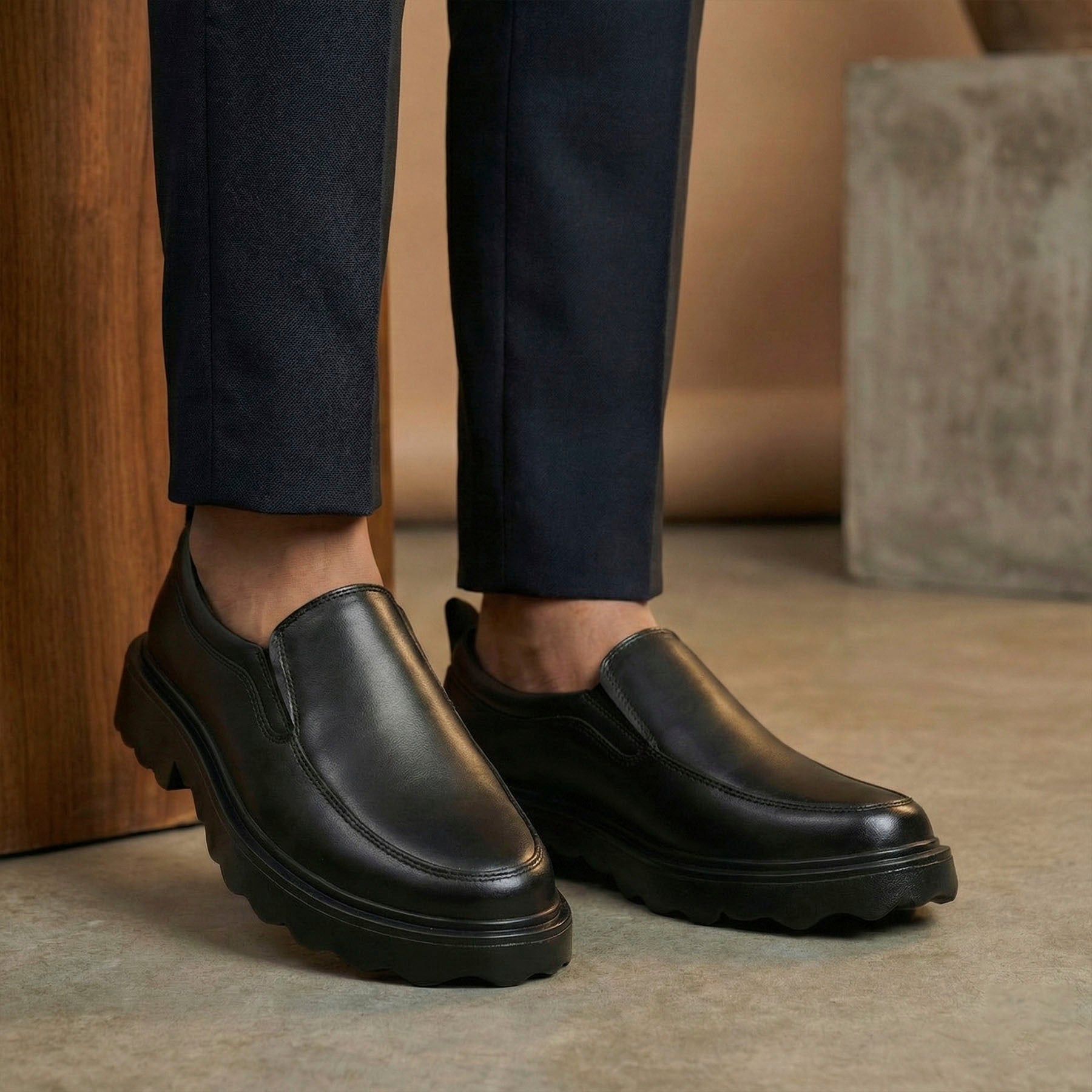 BAXXICO Mens Casual Formal Slip On Shoes Smart & Sophisticated Look