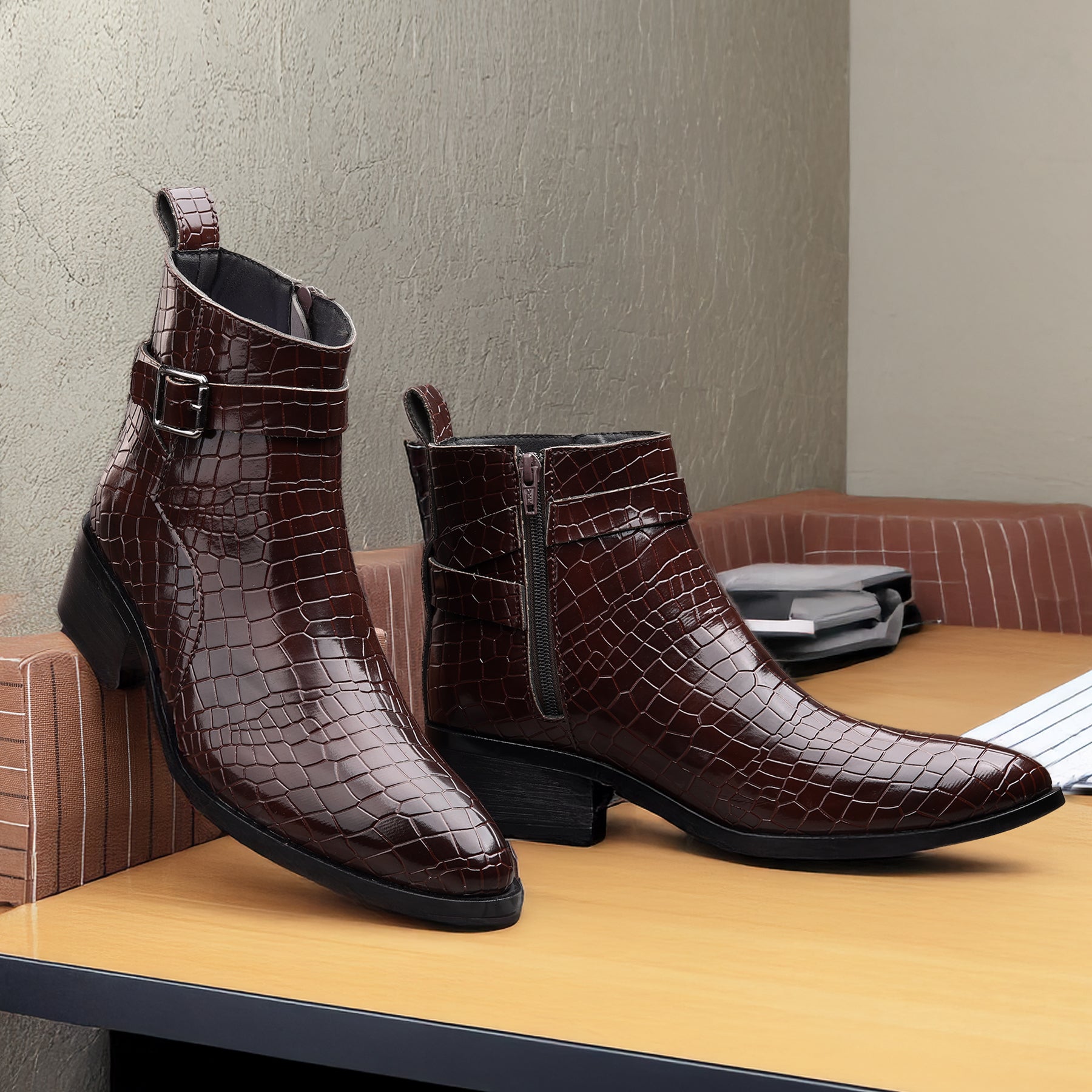 BAXXICO Elevation Plus Mens Height-Enhancing Boots 4.5 cm Lift
