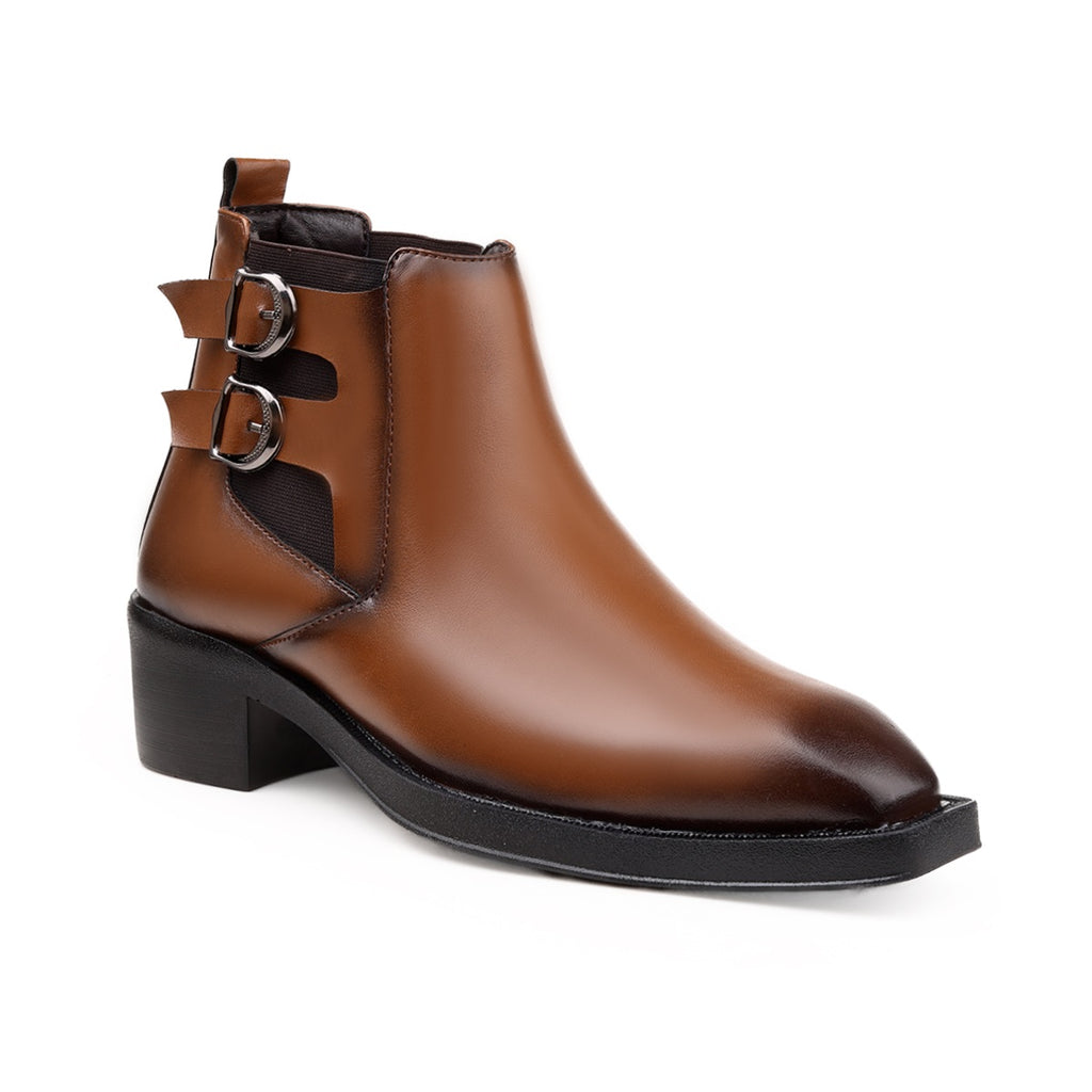 BAXXICO Mens Formal Chelsea Boots Extra Height Lift Comfortable Fashion Boots