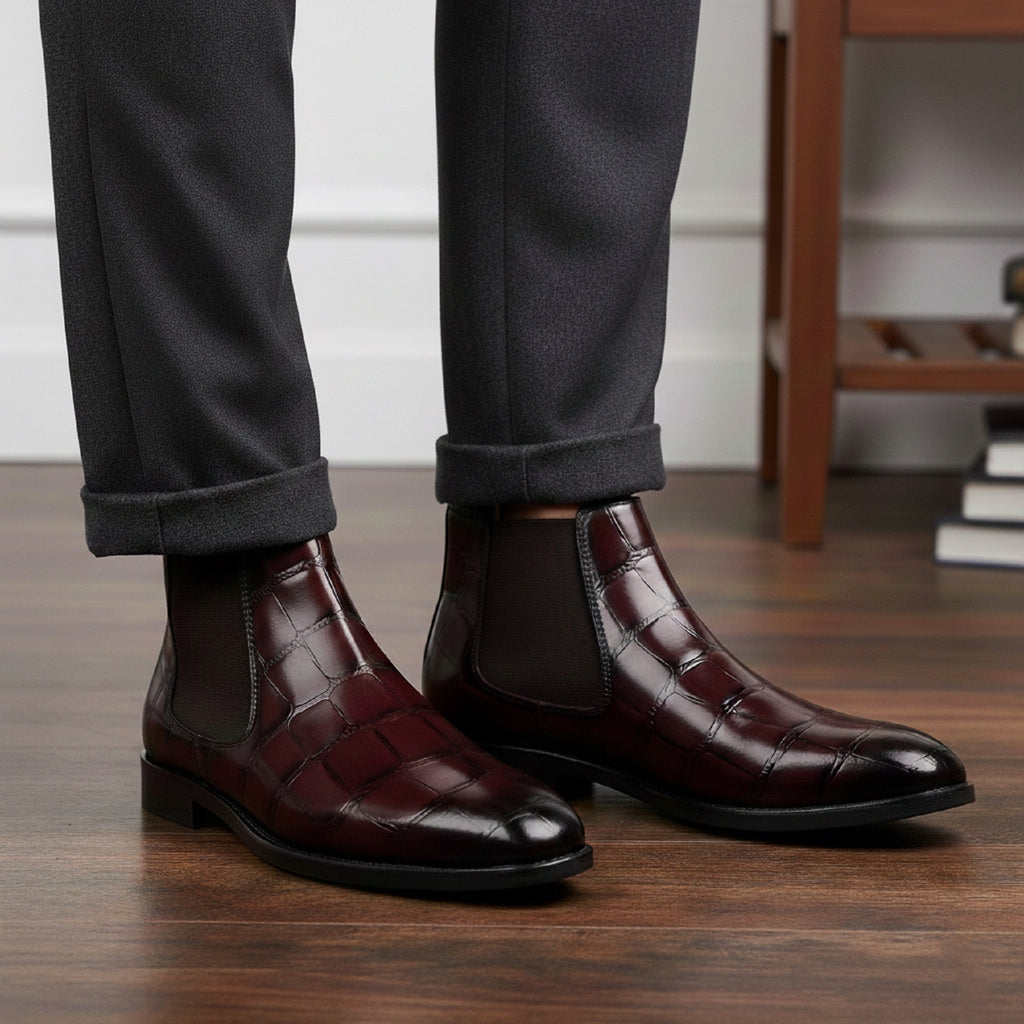 BAXXICO Mens Premium Vegan Leather Stylish Boots Durable Comfortable & Timeless Design