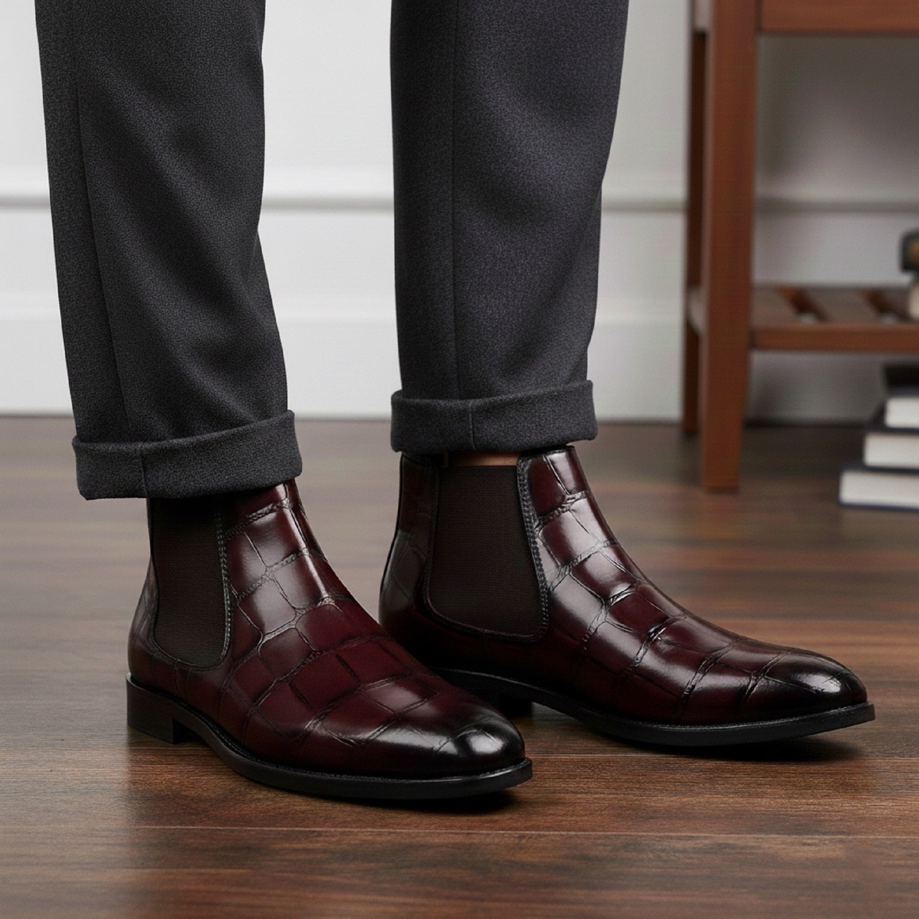 BAXXICO Mens Premium Vegan Leather Stylish Boots Durable Comfortable & Timeless Design