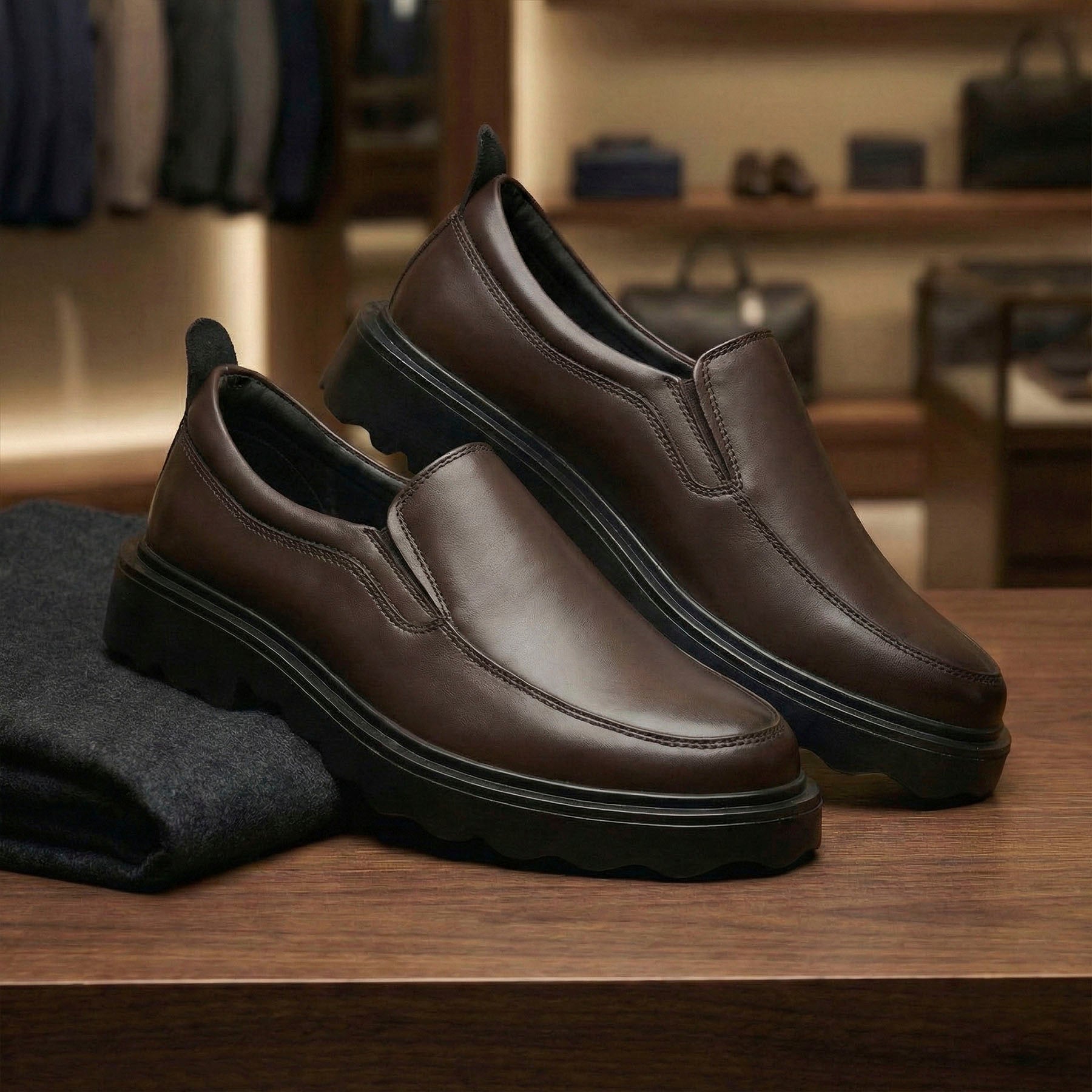 BAXXICO Mens Casual Formal Slip On Shoes Smart & Sophisticated Look