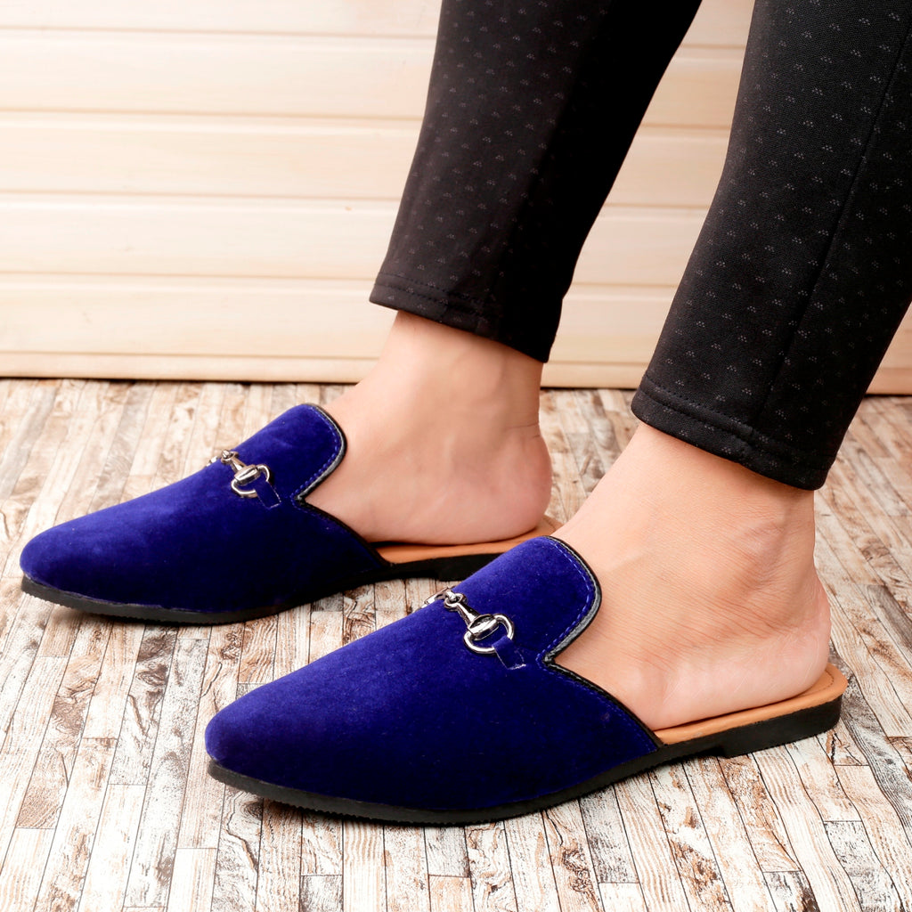 BAXXICO Mens Suede Material Latest Stylish Slip-on Mules