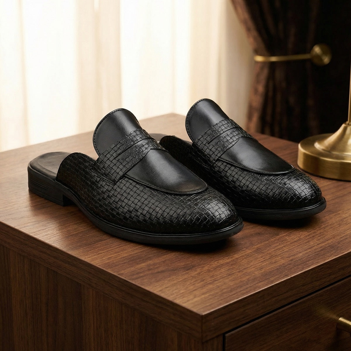 BAXXICO Stylish Mens Mule Shoes with Luxury Fashion Inspired Finish