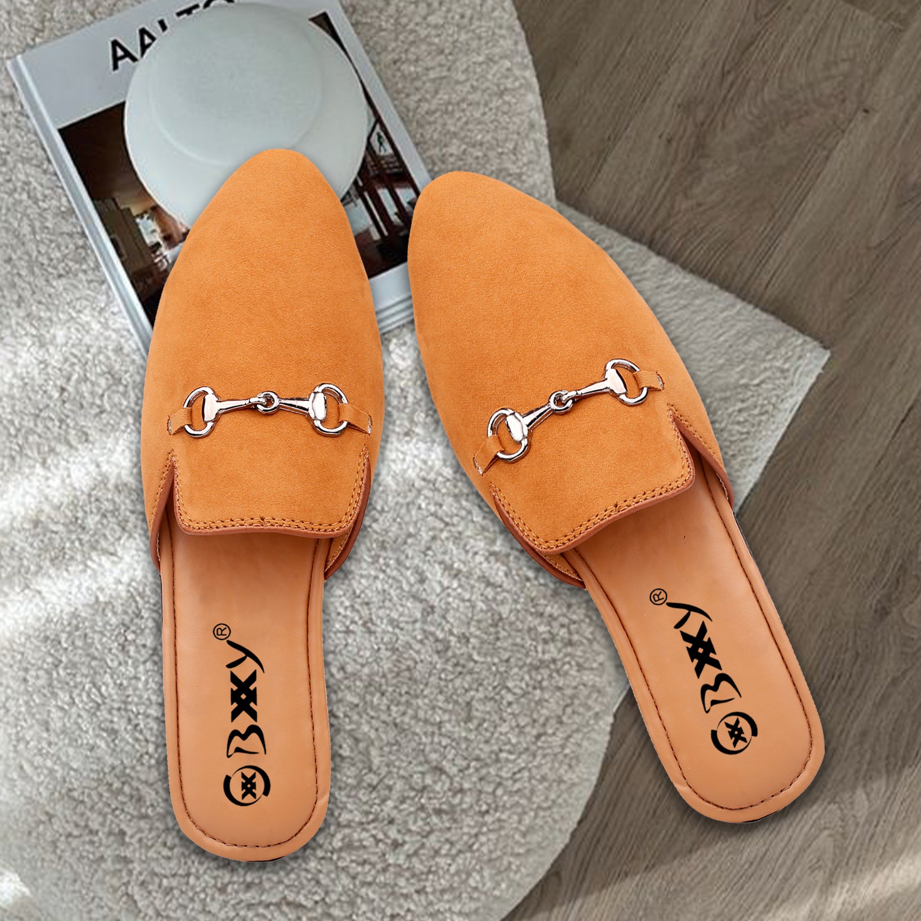 BAXXICO Mens Suede Material Latest Stylish Slip-on Mules