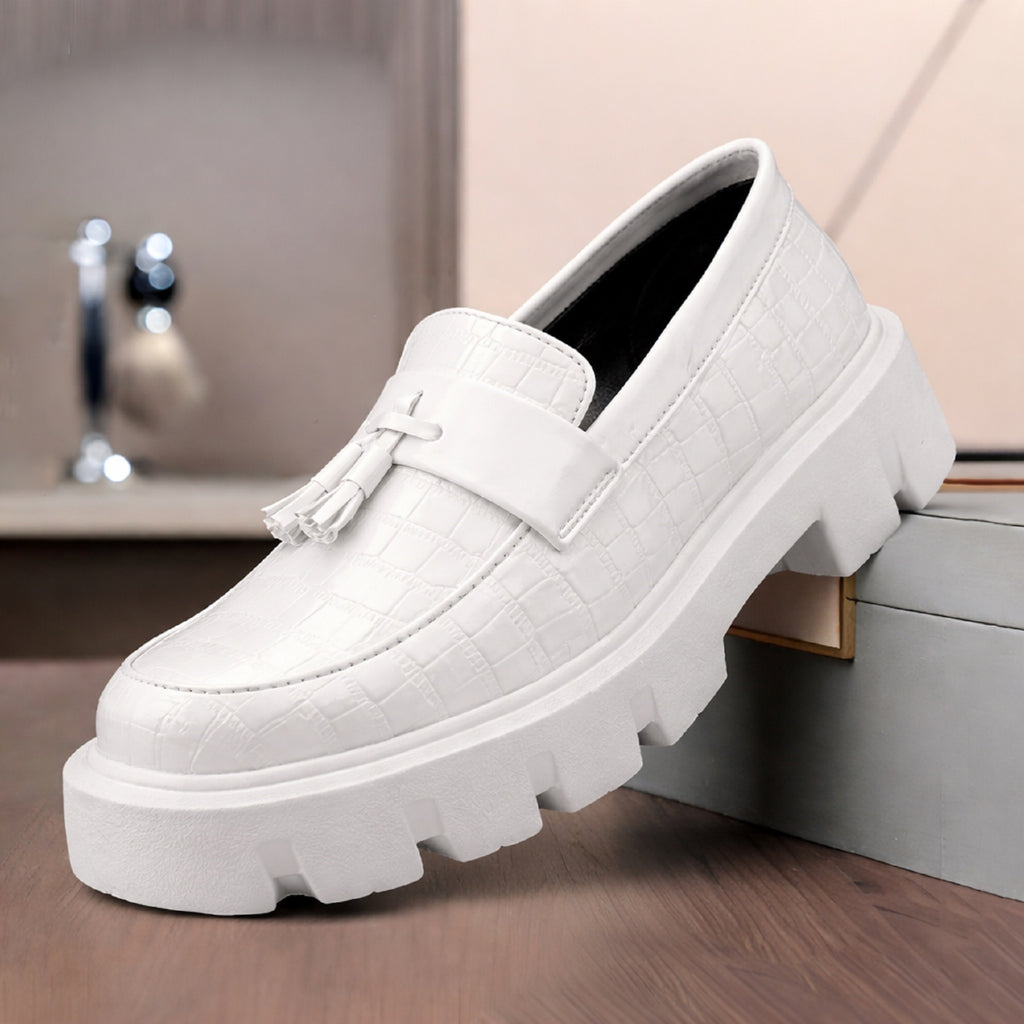 Baxxico Premium Patent Vegan Tassel Slip ons for Men