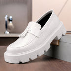 BAXXICO Premium Patent Vegan Tassel Slip ons for Men