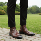 BAXXICO Mens Signature Black Patterned Vegan Boot Dress to Impress