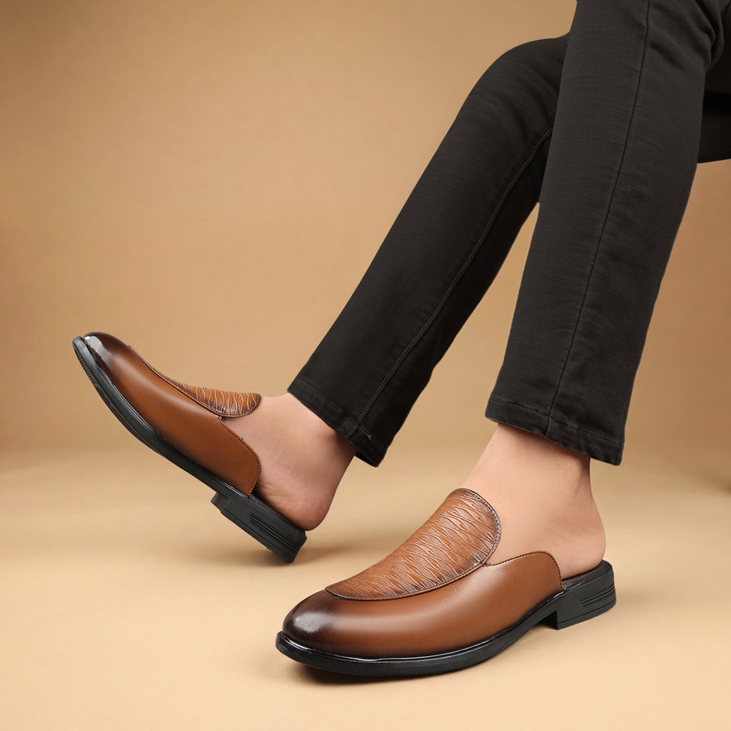 BAXXICO Luxury Slip On Mule Shoes for Smart Casual & Party Looks