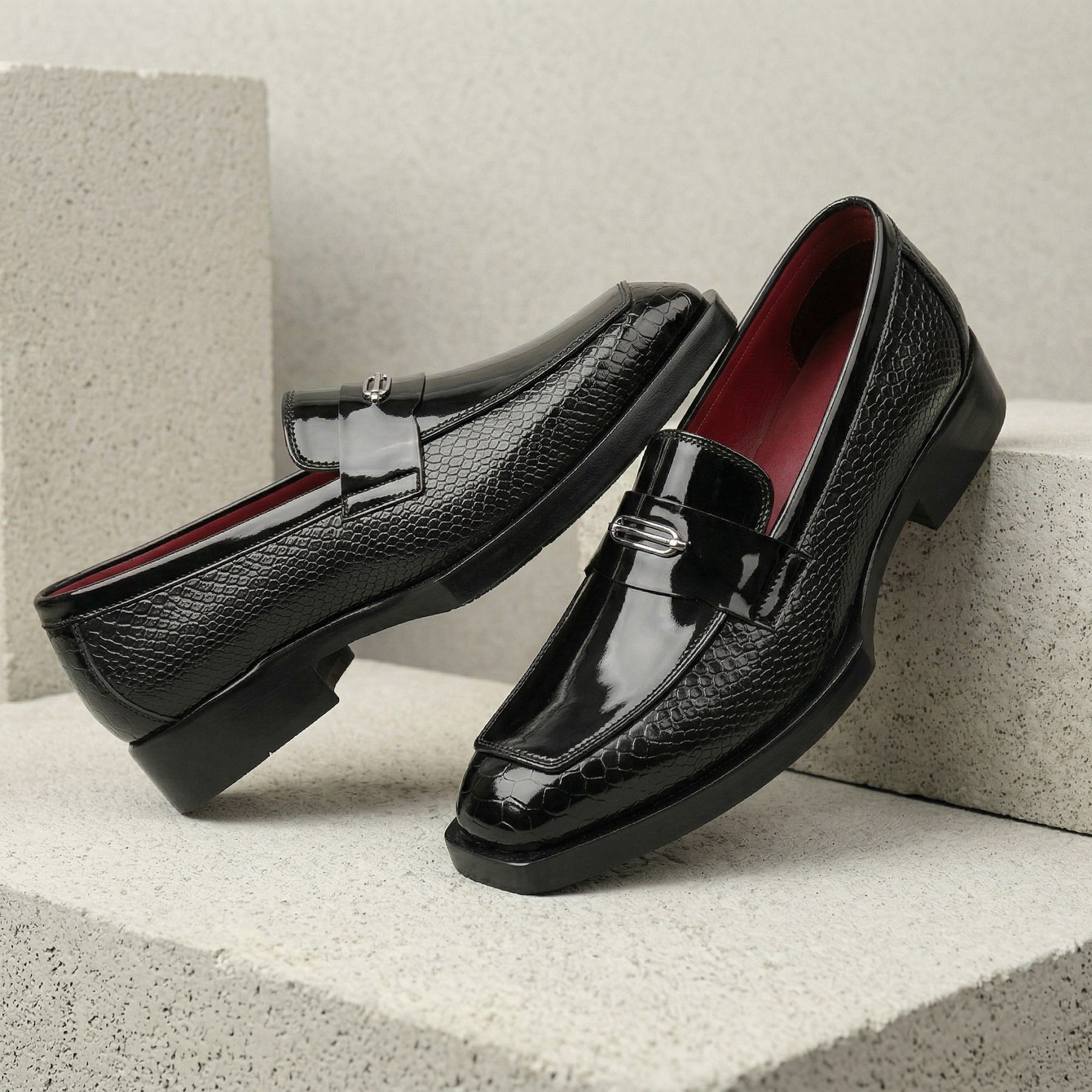BAXXICO Luxury Party Wear Shoes with Elevated Heel Design for Men