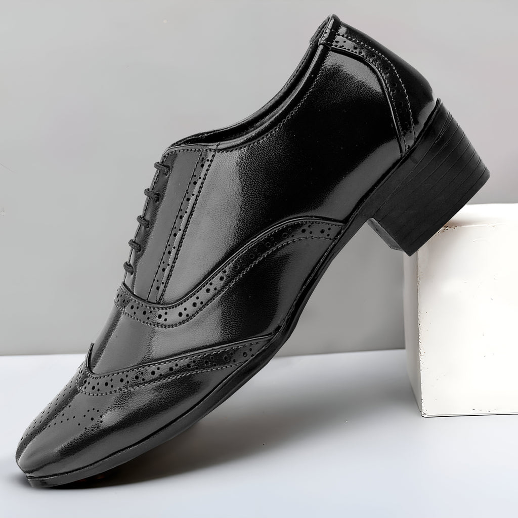 BAXXICO Height Increasing Formal And Office Wear Brogue Shoes For Men