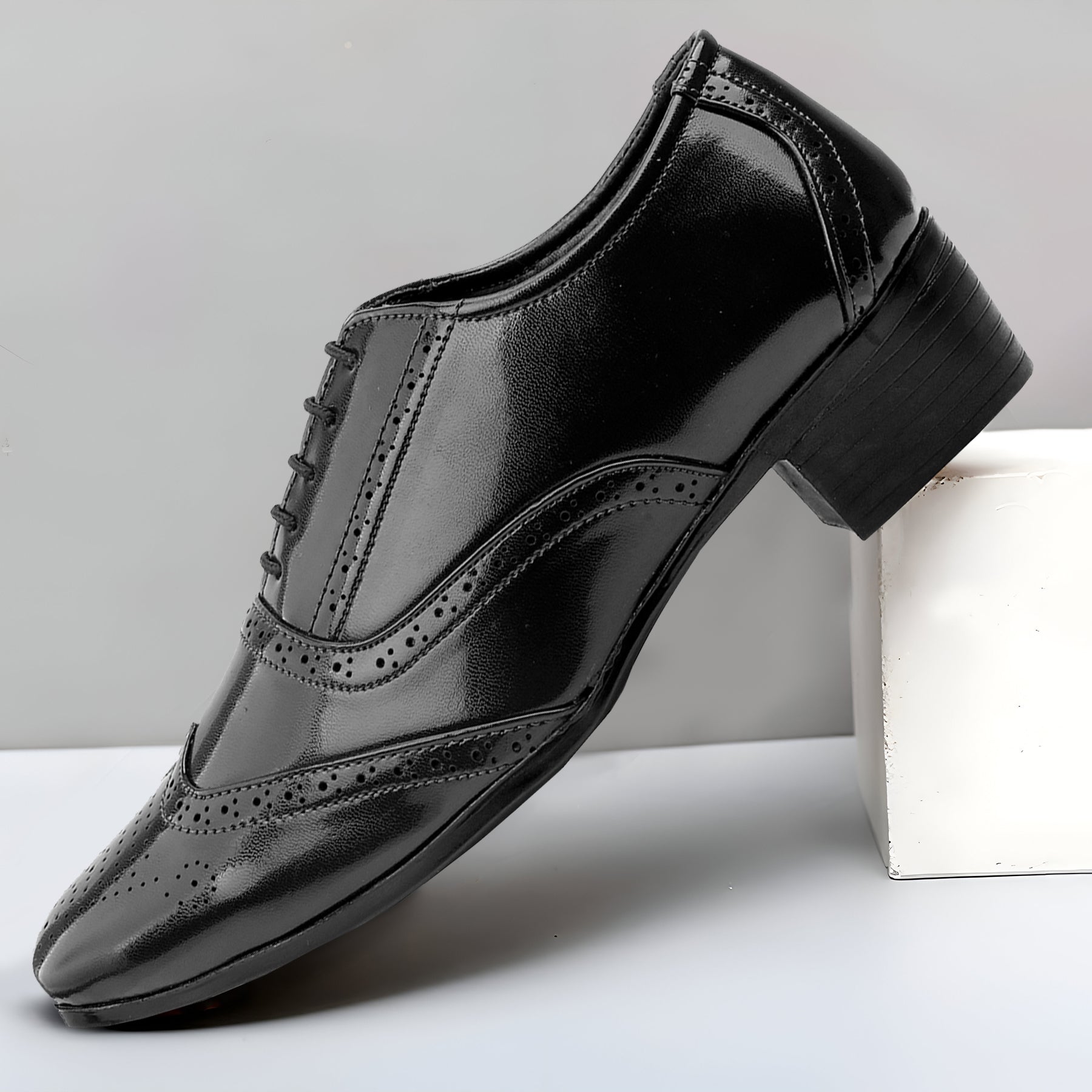 BAXXICO Height Increasing Formal And Office Wear Brogue Shoes For Men