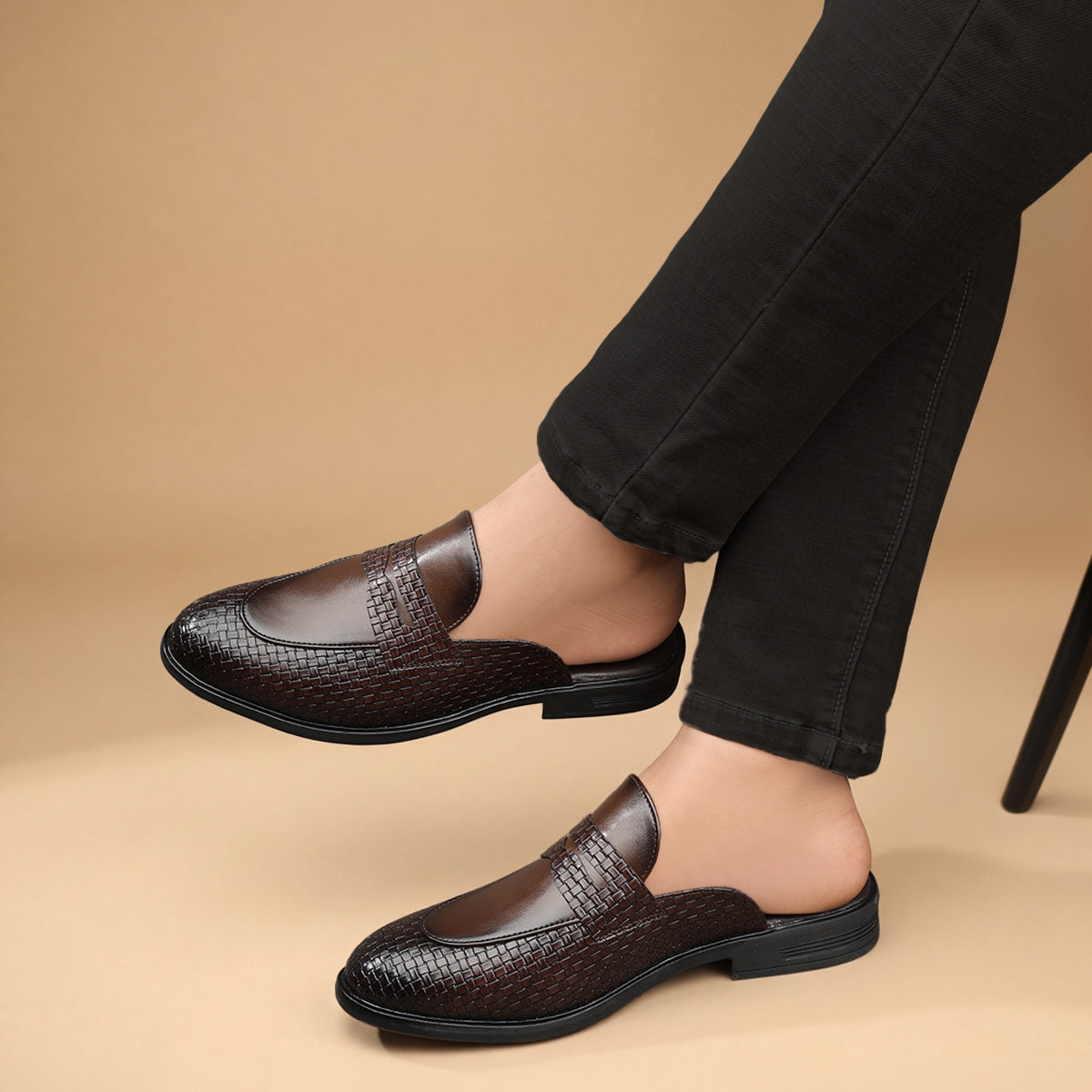 BAXXICO Stylish Mens Mule Shoes with Luxury Fashion Inspired Finish