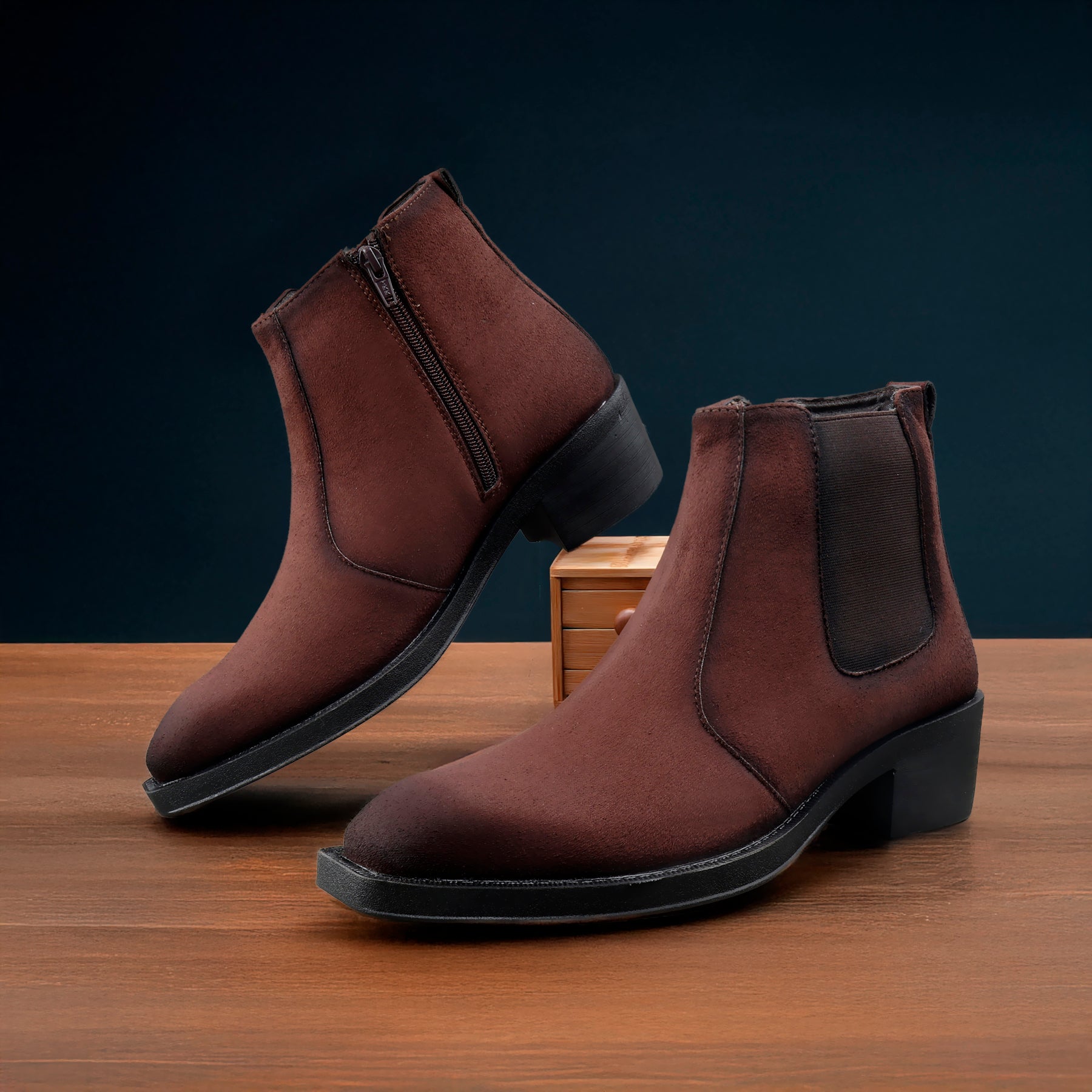 BAXXICO Mens 5–6 CM Invisible Height Boost Boots
