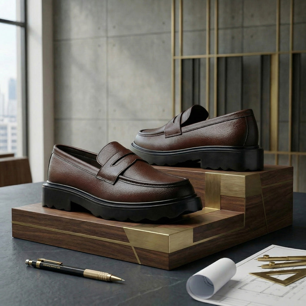 BAXXICO Stylish Black Loafers Crafted for Comfort & Bold Personality