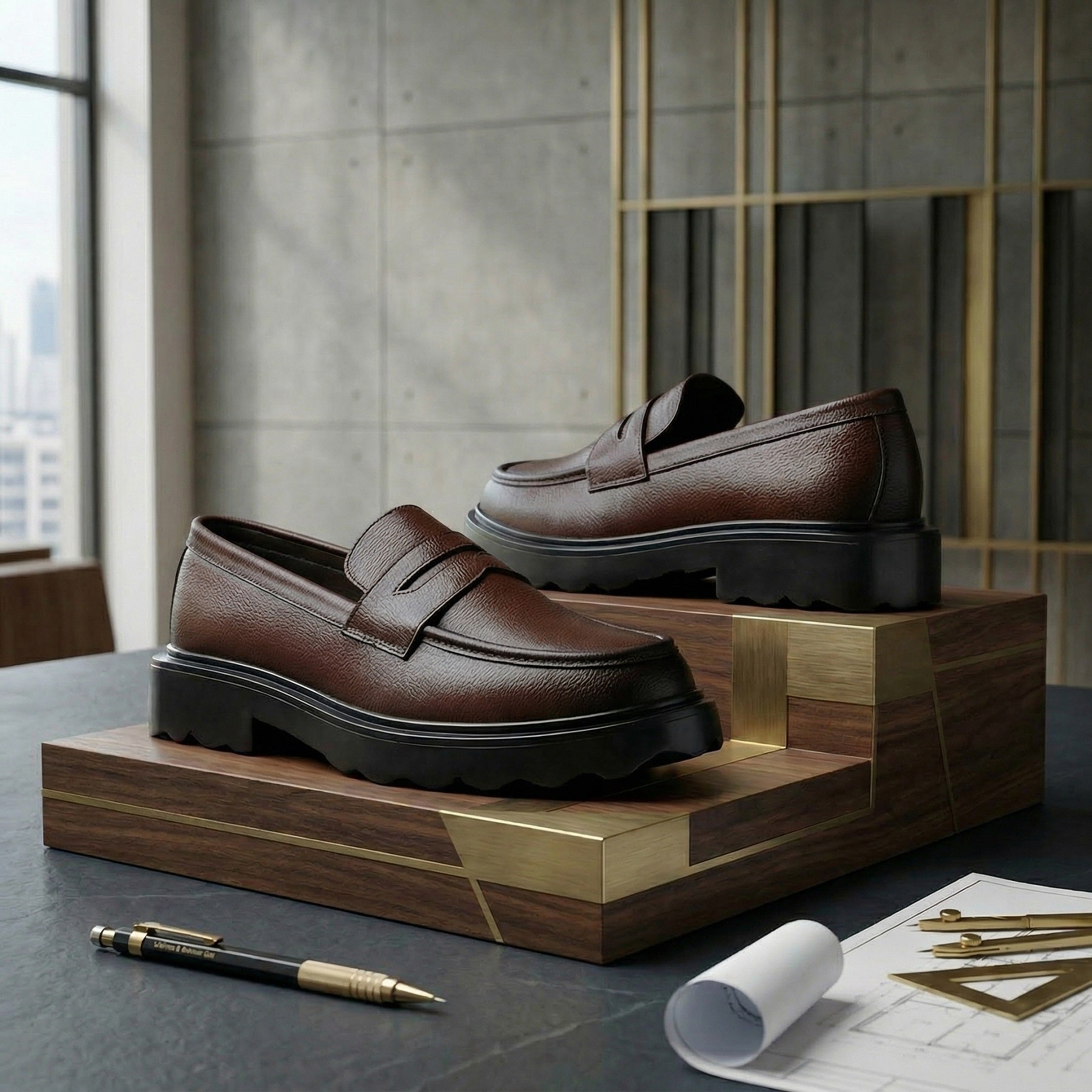 BAXXICO Stylish Black Loafers Crafted for Comfort & Bold Personality