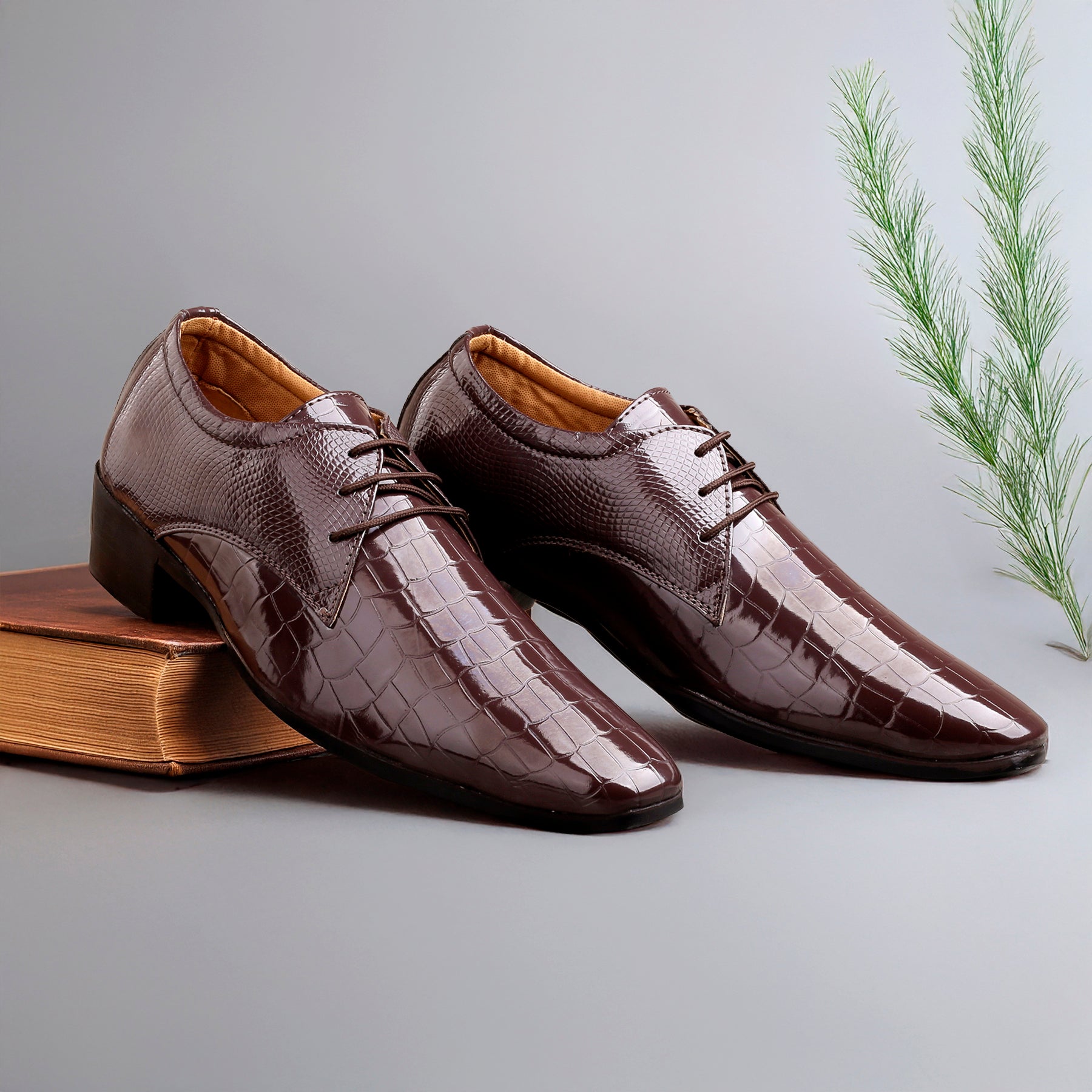 BAXXICO Height Increasing Party Wear Lace up Shoes For Men