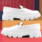 BAXXICO Premium Patent Vegan Buckle Slip ons for Men