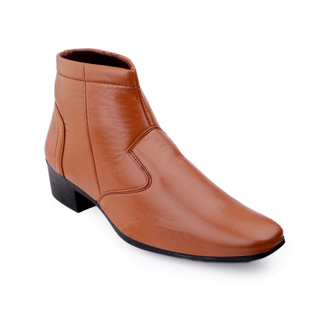 BAXXICO Height Increasing Formal Ankle Zipper Boots