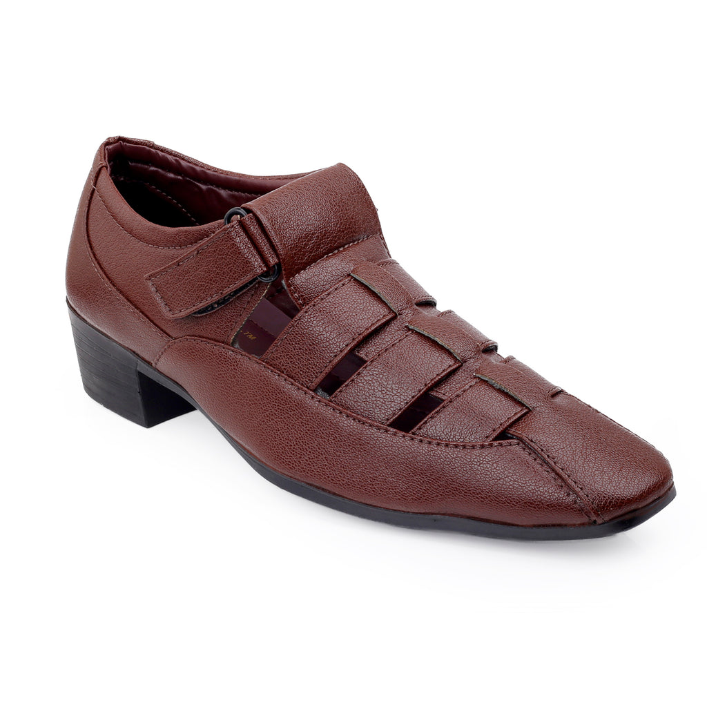 BAXXICO Mens Height Increasing Formal Roman Sandals