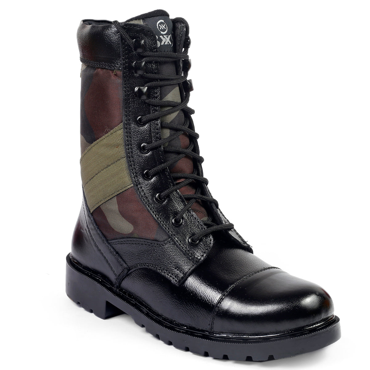 BAXXICO Mens Pure Vegan Leather High Ankle Army Boots