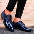 BAXXICO Faux Vegan Leather Partywear Lace up Formal Shoes for Men