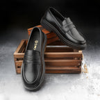 BAXXICO Stylish Black Loafers Crafted for Comfort and Bold Personality