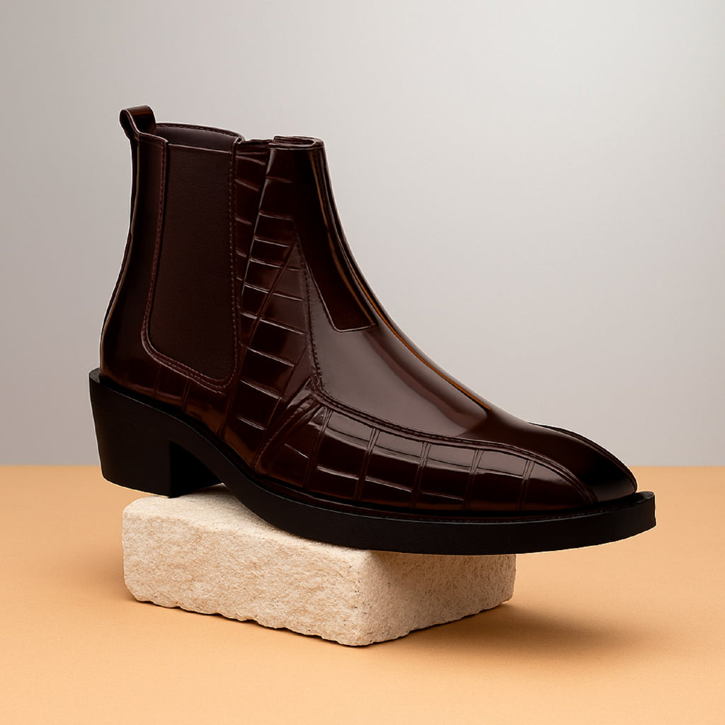 BAXXICO Mens Elevator Boots for Extra 2 Inches Height