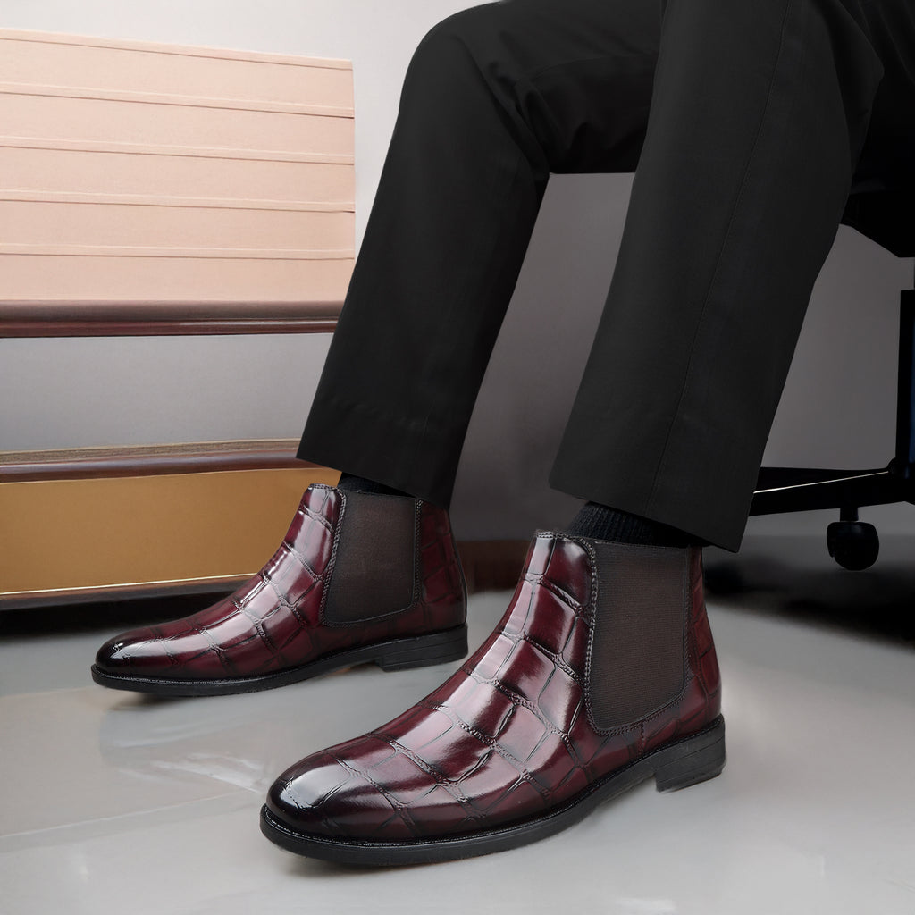 BAXXICO Mens Premium Vegan Leather Stylish Boots Durable Comfortable & Timeless Design