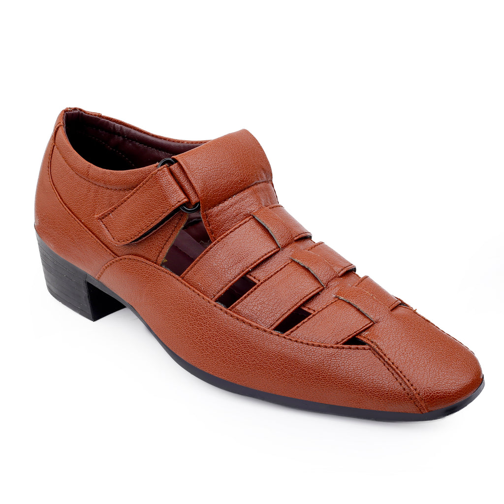 BAXXICO Mens Height Increasing Formal Roman Sandals