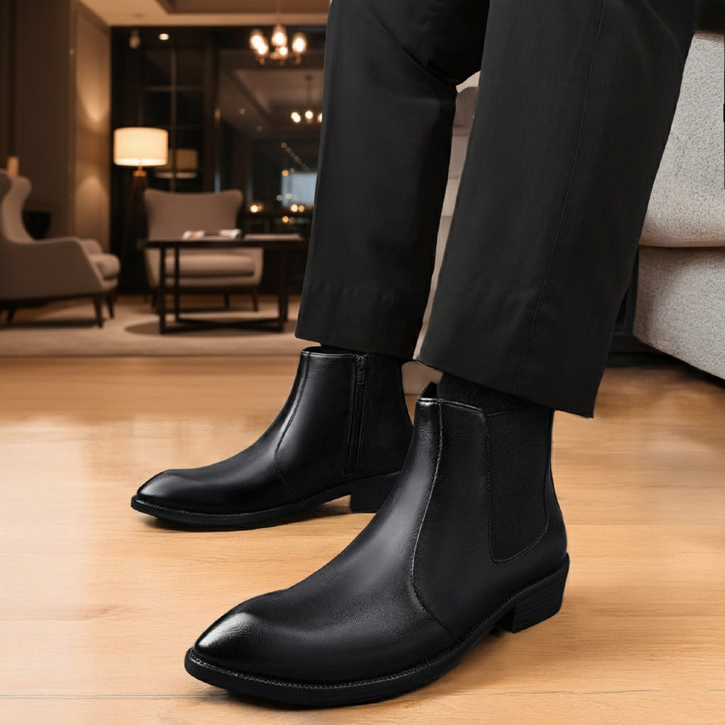 BAXXICO Mens Classic Elevator Boots Height Increase 2 Inches