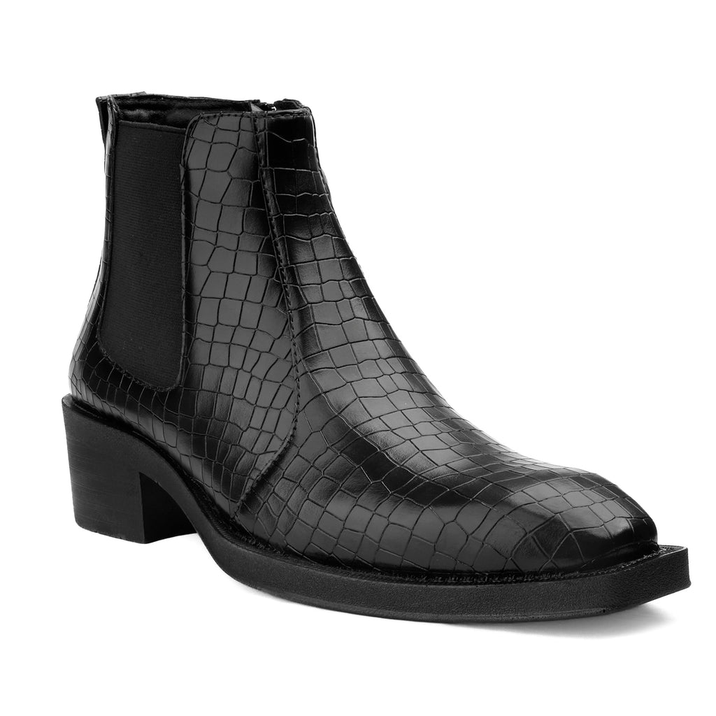 BAXXICO Mens 2 Inch Heel Height Boots Stylish Elevation with Comfort