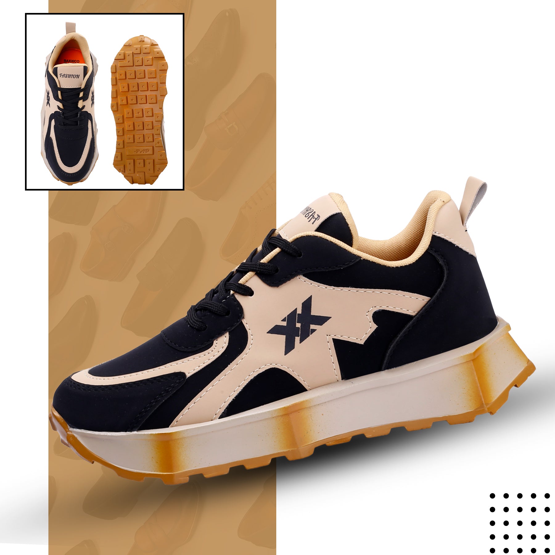 Baxxico High-end Fashionable Sole Lace up Designer Casual Shoes for Men