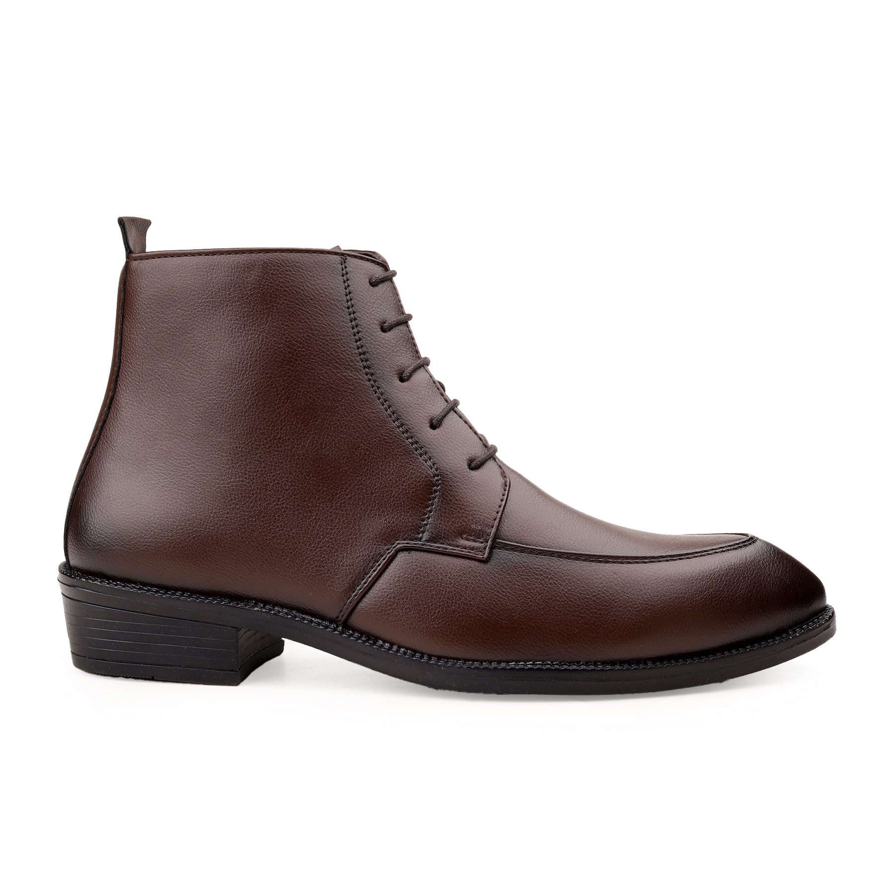 BAXXICO Mens Faux Leather Lace Up Ankle Boots with TPR Sole