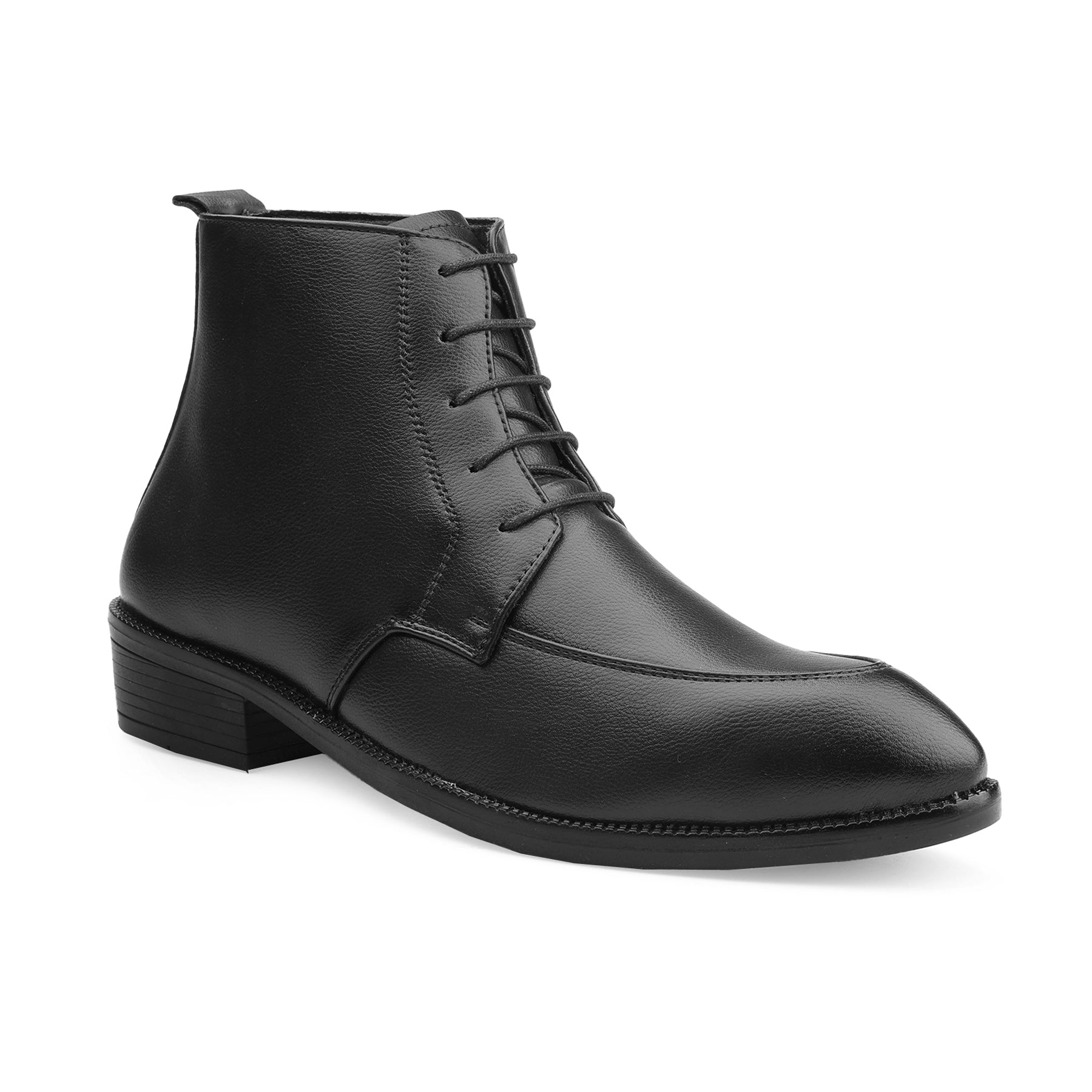 BAXXICO Mens Faux Leather Lace Up Ankle Boots with TPR Sole