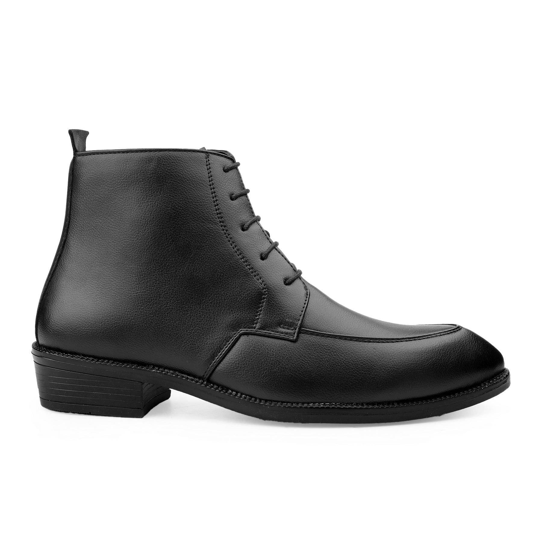 BAXXICO Mens Faux Leather Lace Up Ankle Boots with TPR Sole
