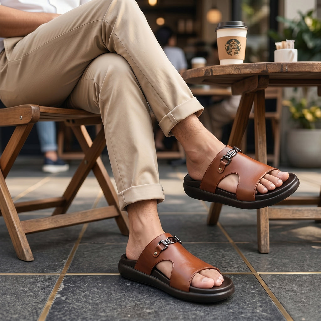 BAXXICO Mens Premium Comfort Slide Sandals with Lightweight
