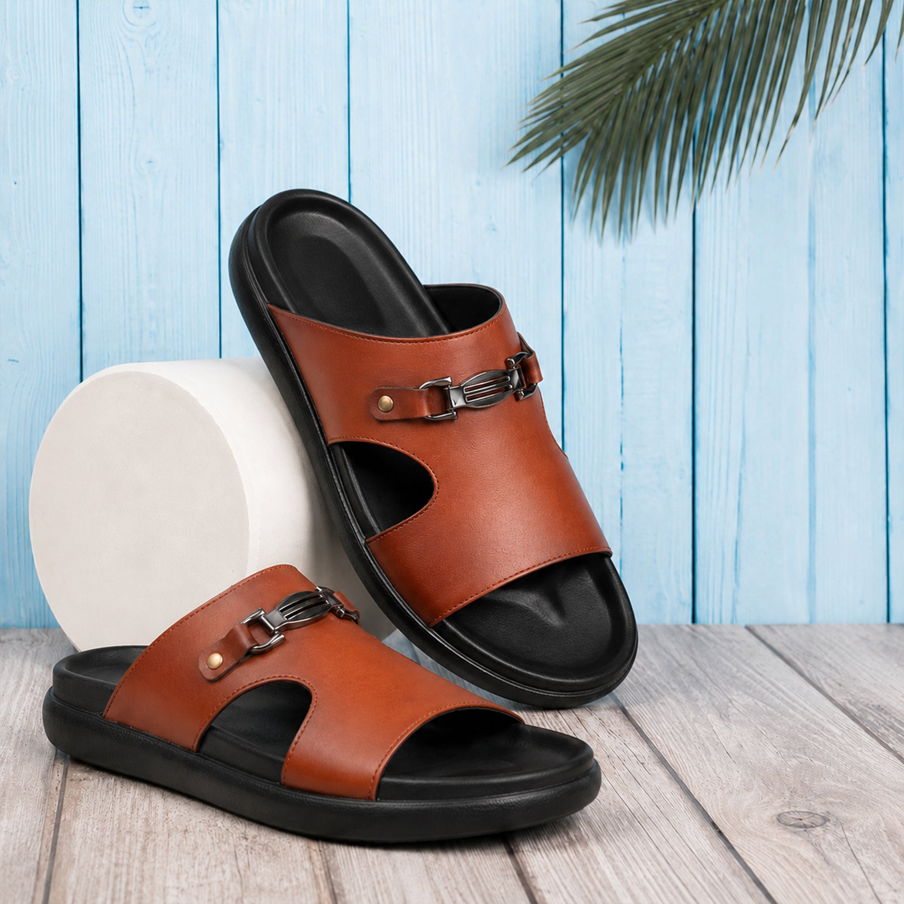 BAXXICO Mens Premium Comfort Slide Sandals with Lightweight