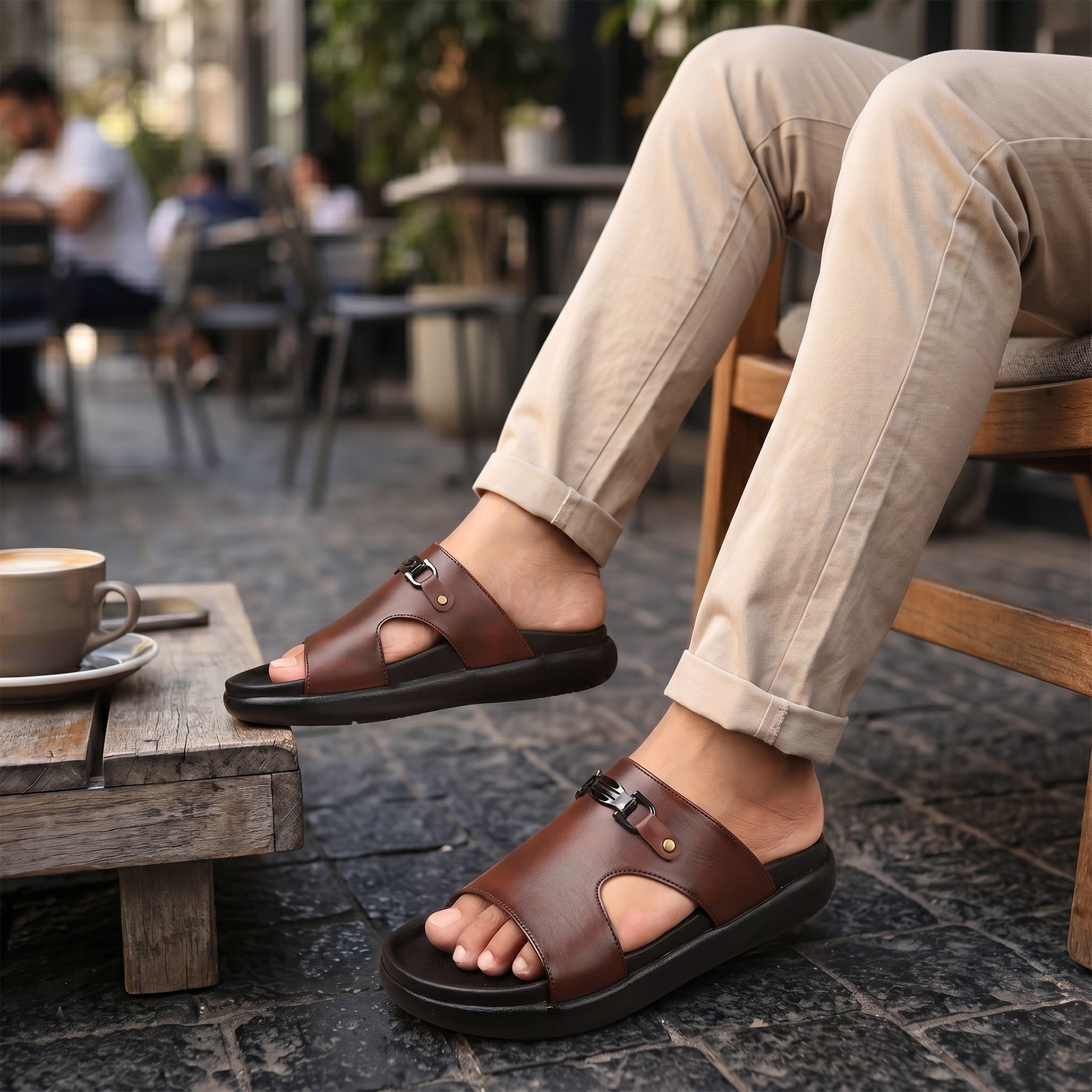 BAXXICO Mens Premium Comfort Slide Sandals with Lightweight